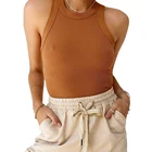 Tank Top Women Wholesale Low Price Solid Sexy Fitted Knitted Casual Ribbed Tank Top Women