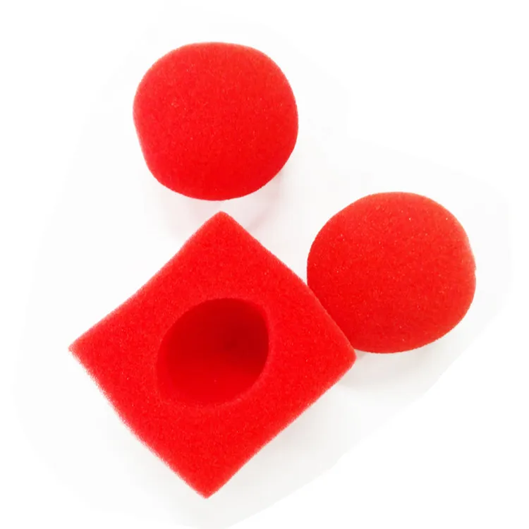ZJKS Starter magic props red sponge ball to square magic ball tricks