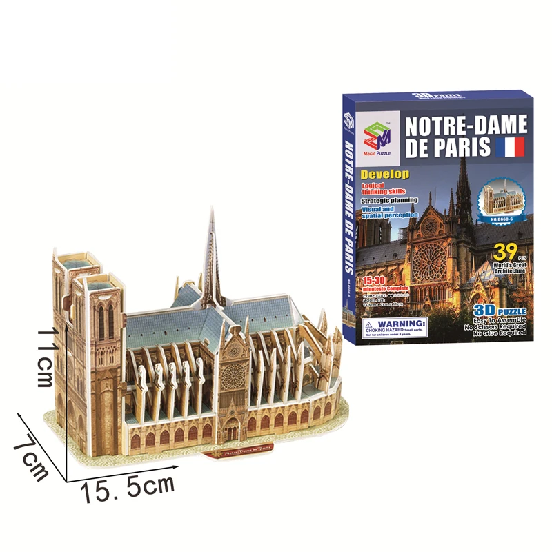 CUBIC Fun 3d Puzzle Notre Dame de Paris Francia SPECIAL EDITION 