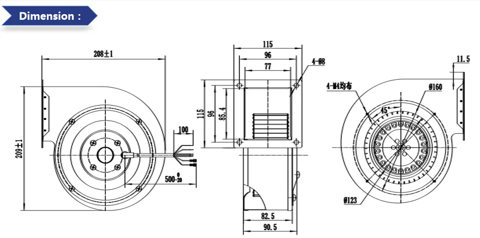 Centrifugal Blower, 140, 230v - detail 10