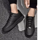 Factory Custom Logo Brand Shoe OEM Manufacturers Leather Airforce 1 Black Designed Man Casual Sport Mens Sneakers Shoes