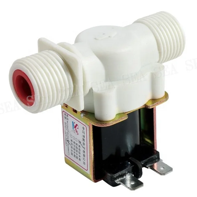 DC12V DN15 G1/2 Plastic Electromagnetic Valve Normally Closed Water Inlet Switch 