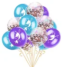 Colors SJ0842 Wholesale 12inch Mermaid Mermaid Party Balloons Mix Colors 15pcs Per Set Confetti Balloons