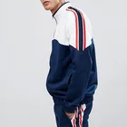 Hoodie Custom Wholesale Colo Block Navy Hoodie Track Jacket/Track Joogers Tracksuit Set For Man