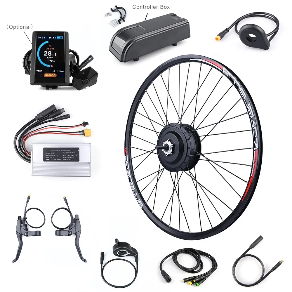 Bafang 36v 350w Geared Hub Motor Rear Wheel Drive Ebike Motor Conversion  Kit For D Freewheel With Lcd Display - Buy 36v 350w Geared Rear Hub Motor  For Ebike,Bafang Hub Motor Kit,Lcd