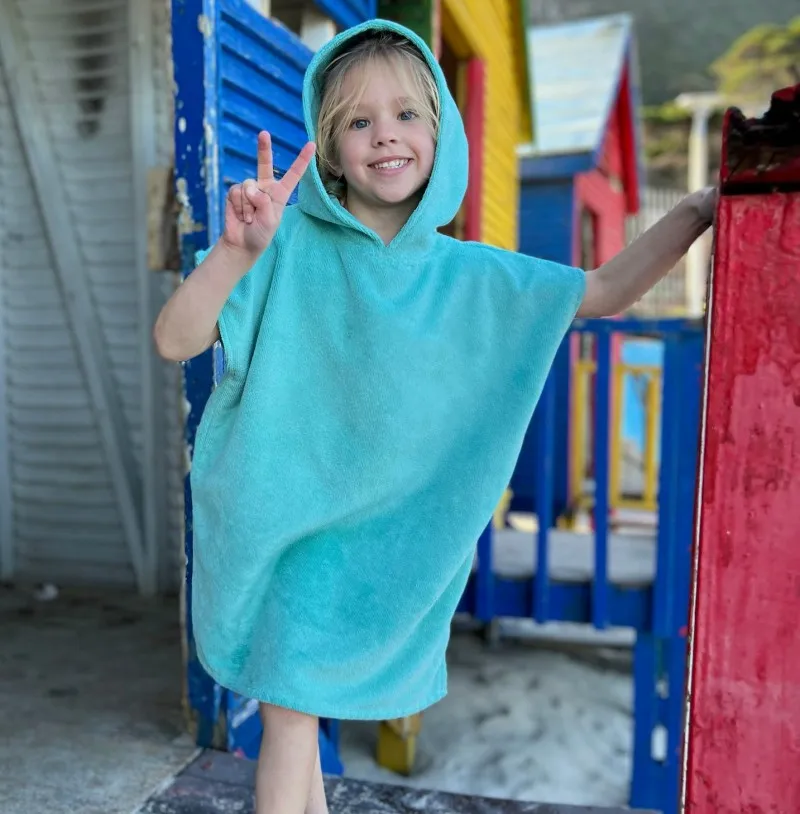 Wholesale poncho changing robe kids hooded beach towel