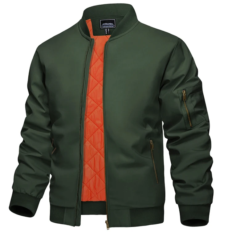 Clothing Manufacturer Mens' Pilot Jackets,Winter Baseball Coat Windproof Outdoor Fishing Jackets Windbreaker,Bomber Jackets OEM