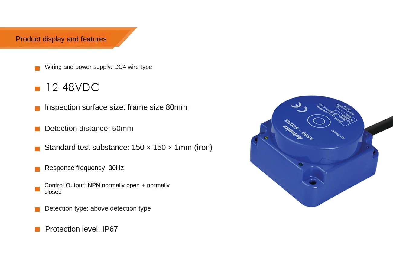 All New Long Distance Detection Proximity Switch As80-50dn3/50dp3 ...