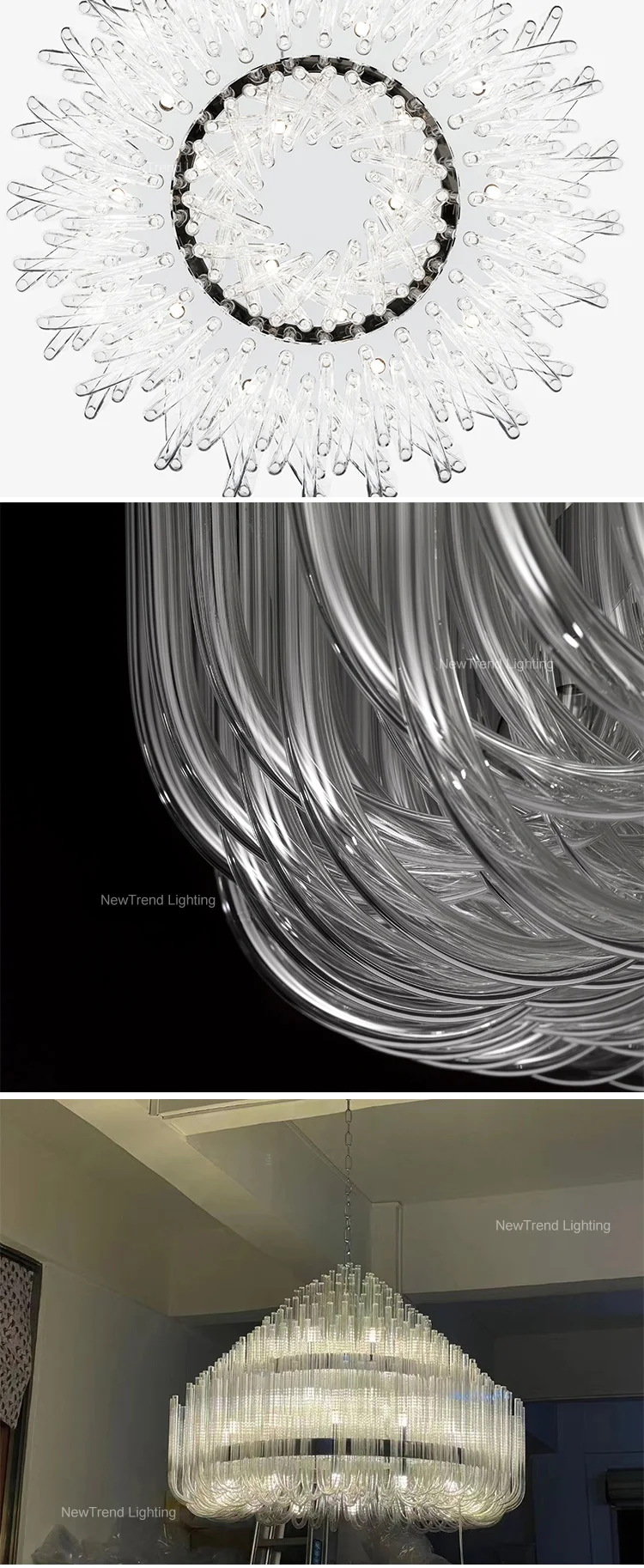 cpl 356 new arrivals bespoke custom light indoor decoration hotel villa staircase glass led chandelier-2