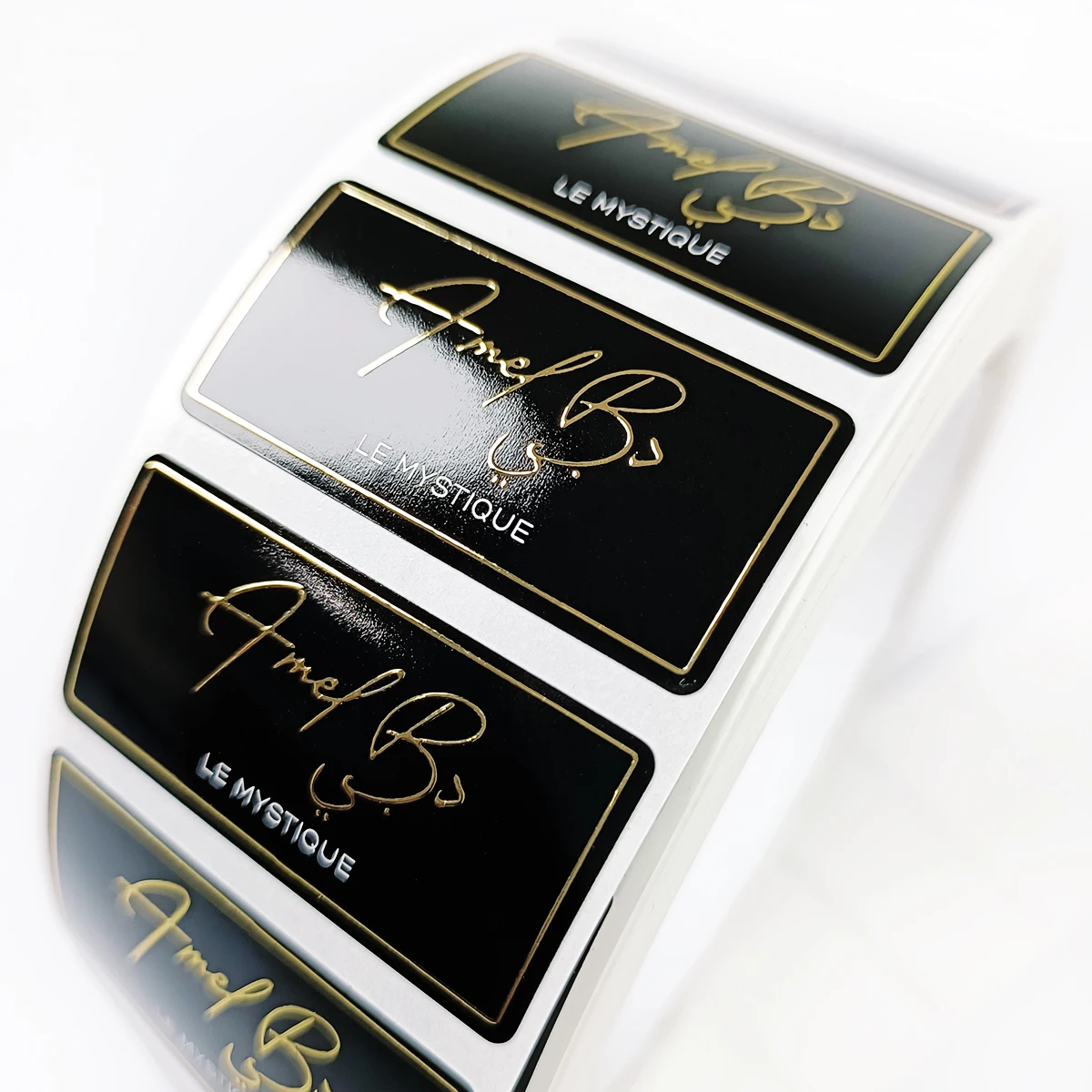 Custom Luxury Label Printing Waterproof Gold Foil Glass Jar Packaging for Cosmetic Bottle Roll Skin Care Vinyl Stickers