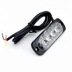 Car Light Car Strobe Light 12v Emergency Vehicles Car 4 LED Flash Light Amber Red Blue Truck Strobe LED Flashing Warning Light