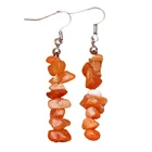 Stone Earrings Fashion Semi-precious Multicolored Small Gravel Blue Long Crystal Stone Earrings