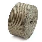 China Manufacturer 1" 1.5" 2" Titanium Colored Heat Resistance Insulating Exhaust Header Wrap Tape