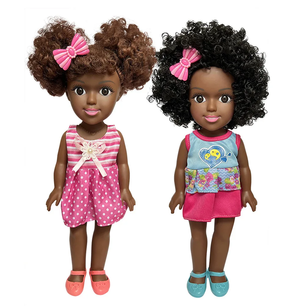 Wholesale 35cm Vinyl Dolls for Kids African Black Doll African girl African baby love doll 14 inch