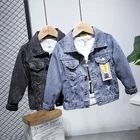 Clothing Girls Babys Spring And Autumn Clothing Boys And Girls Denim Fashion Ripped Babys Denim Jacket