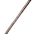 Jewelry Tennis Hip-hop Jewelry 2mm Zircon Tennis Chain Luxury Jewelry Fine Single Row Zircon Bracelet