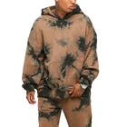 Men's Sports Hoodie Fashionable Hoodies Men 2020 New Fashion Large Pattern Tie-dye Men's Sports Hoodie