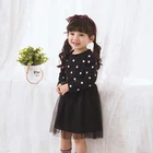 Wear Girl Girls Wholesale Custom Logo Fall Long-Sleeve Lovely Children Wear Kids Clothing Girl Tshirt Dresses