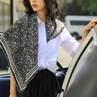 Scarf Colorful Women Fashion Silk Scarf Vintage Printing Silk Twill Scarf