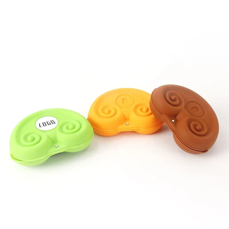 Custom  Silicone Pet Dog Waste Poop Bag Dispensers and Holders with Stainless Steel Carabiner Clip
