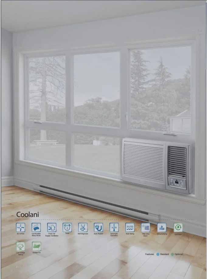 Window Air Conditioner, 9000, BTU, Wall - detail 2