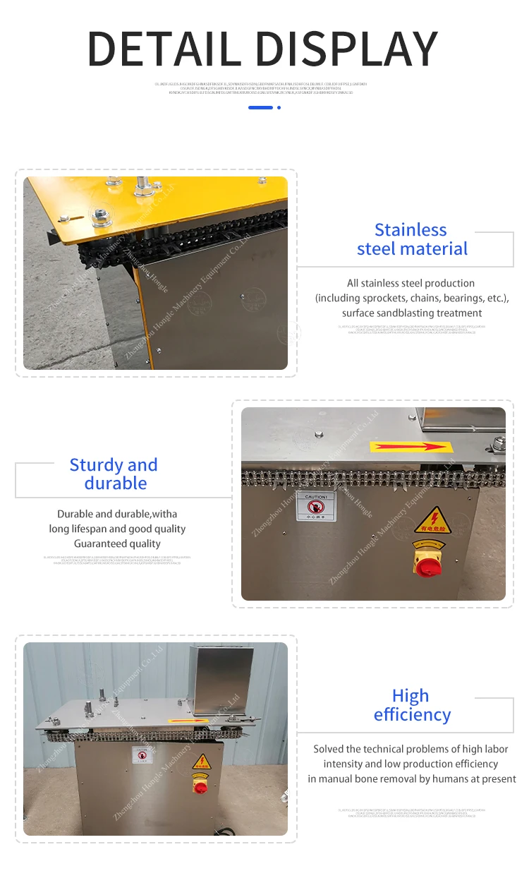 Chicken Debone and Nails Cutting Paw Machine Automatic Separator of Bones and Chicken Meat details