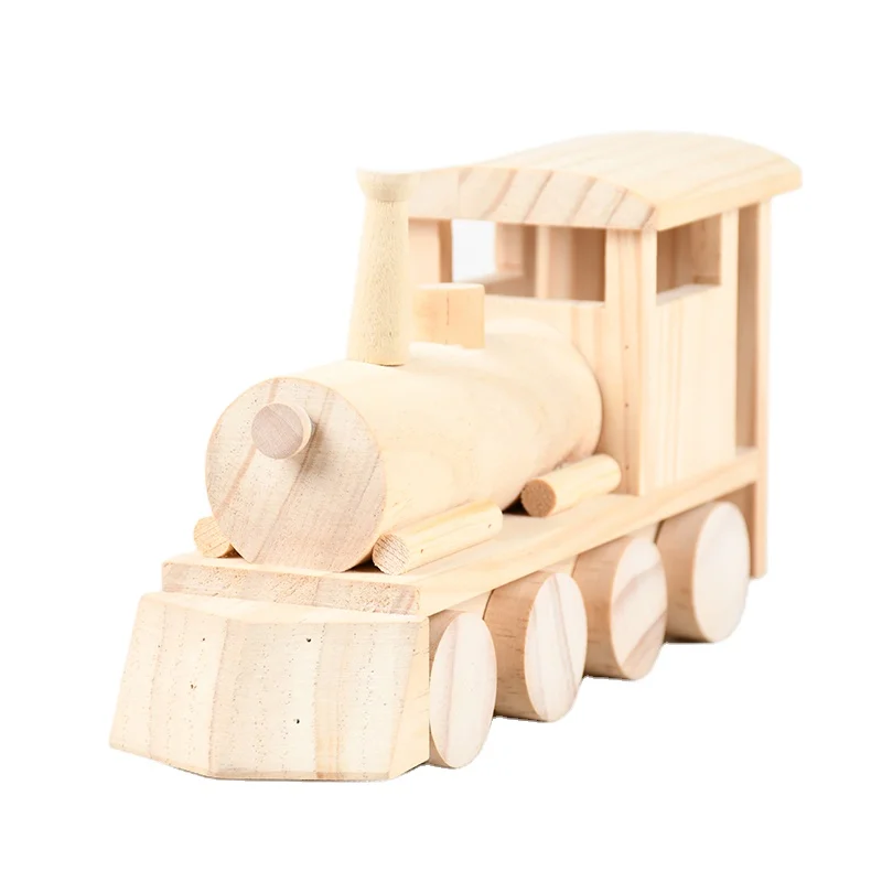 paintable wooden train set