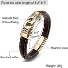 Bracelet Genuine Leather Bracelet Stainless Steel Wristband For Men Boys Charm Cuff Bangle Personality Bracelet