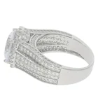 Cz Ring 6.5 Cts White CZ And2.27 Cts White CZ 925 Sterling Silver Ring