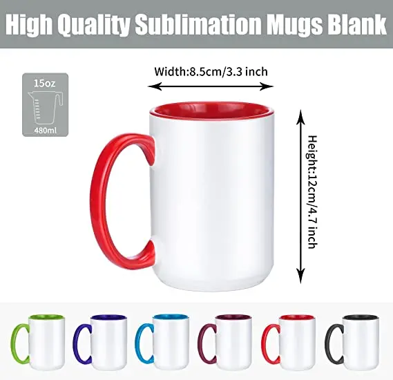Personalized custom logo porcelain plain 15 oz plain big white ceramic cup tea coffee mugs for sublimation printing Personalized custom logo porcelain plain 15 oz plain big white ceramic cup tea coffee mugs for sublimation printing