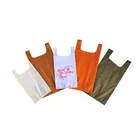 Shirt Reusable Heavy Duty Custom Print Logo Handle Plastic T Shirt On Roll For Supermarket