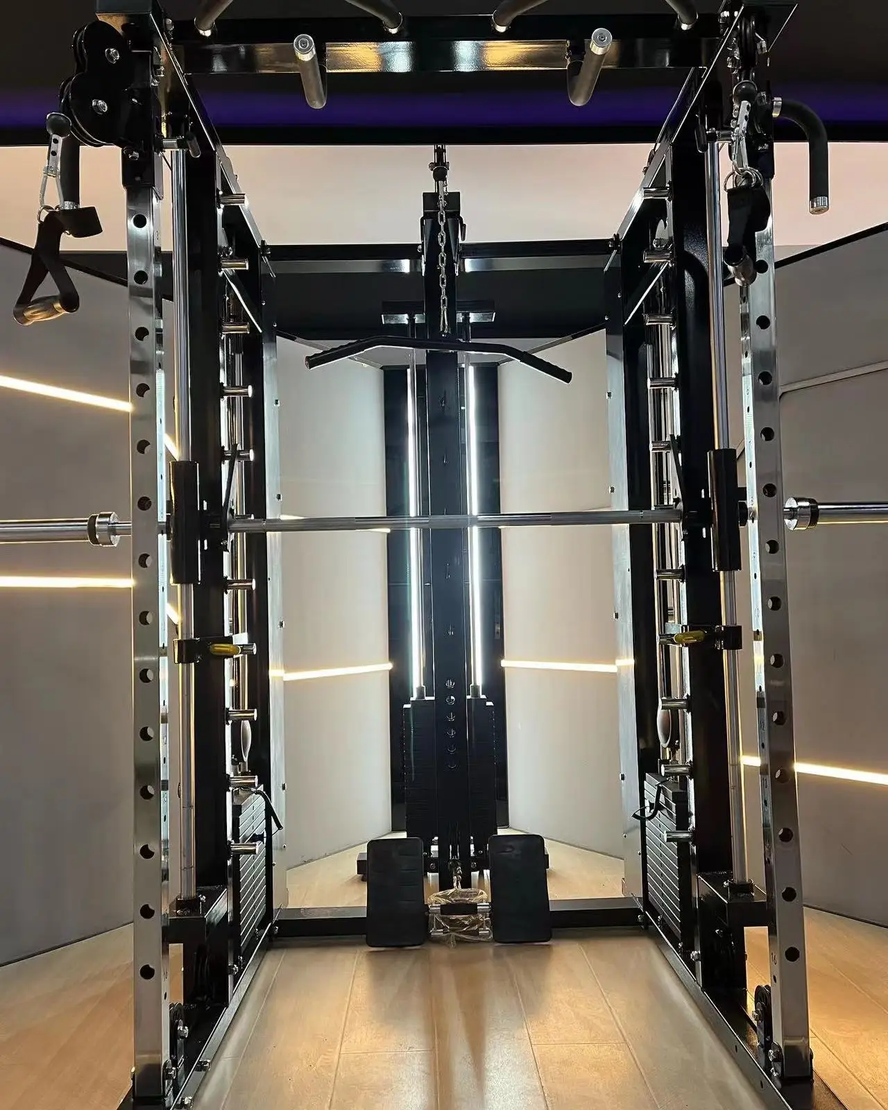 Unisex Multi 3D Smith Machine SM004 All-in-One Gym Equipment Cable Shoulder Leg Squat Crossover Exercise Home Gym Use Steel
