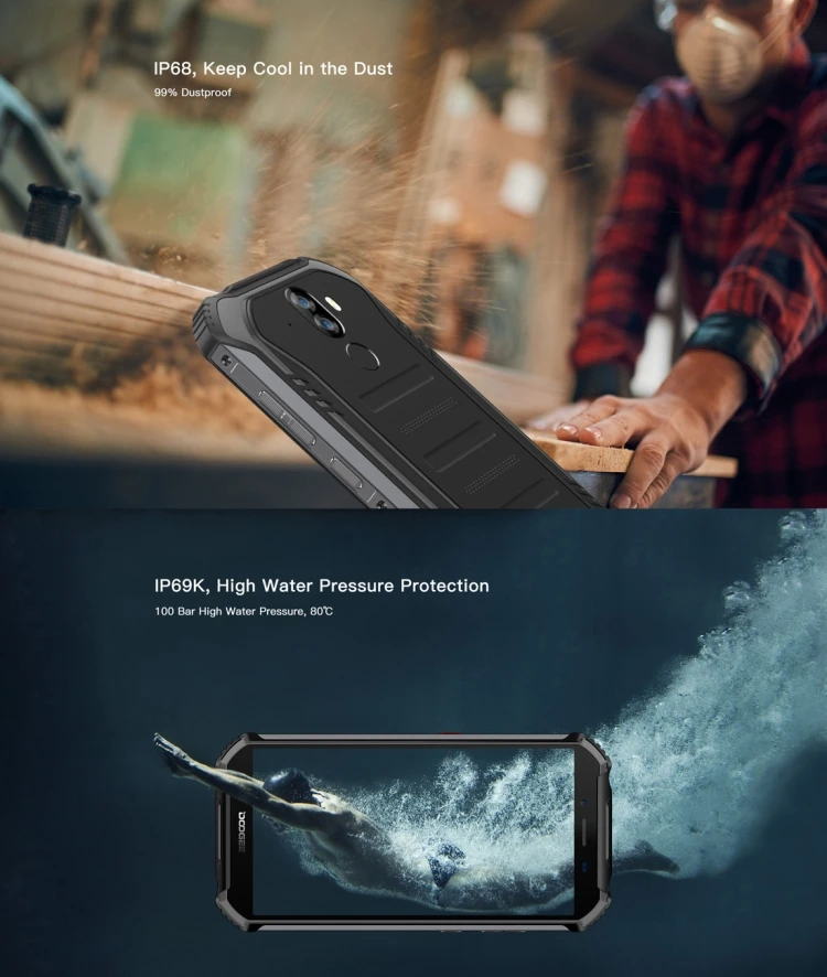 DOOGEE S40 2019 3GB+32GB Rugged Quad Core 5.5 inch 4650mAh 8.0MP Android 9.0