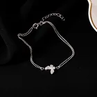 Girl Jewelry Charming Girl Chain Jewelry With Butterfly Moon Star Diamond Woman Adjustable Alloy Bracelet
