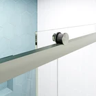 Bathroom 10mm Shower Glass Door Tempered Glass Slide Single Sliding Shower Door Modern Hotel Shower Room