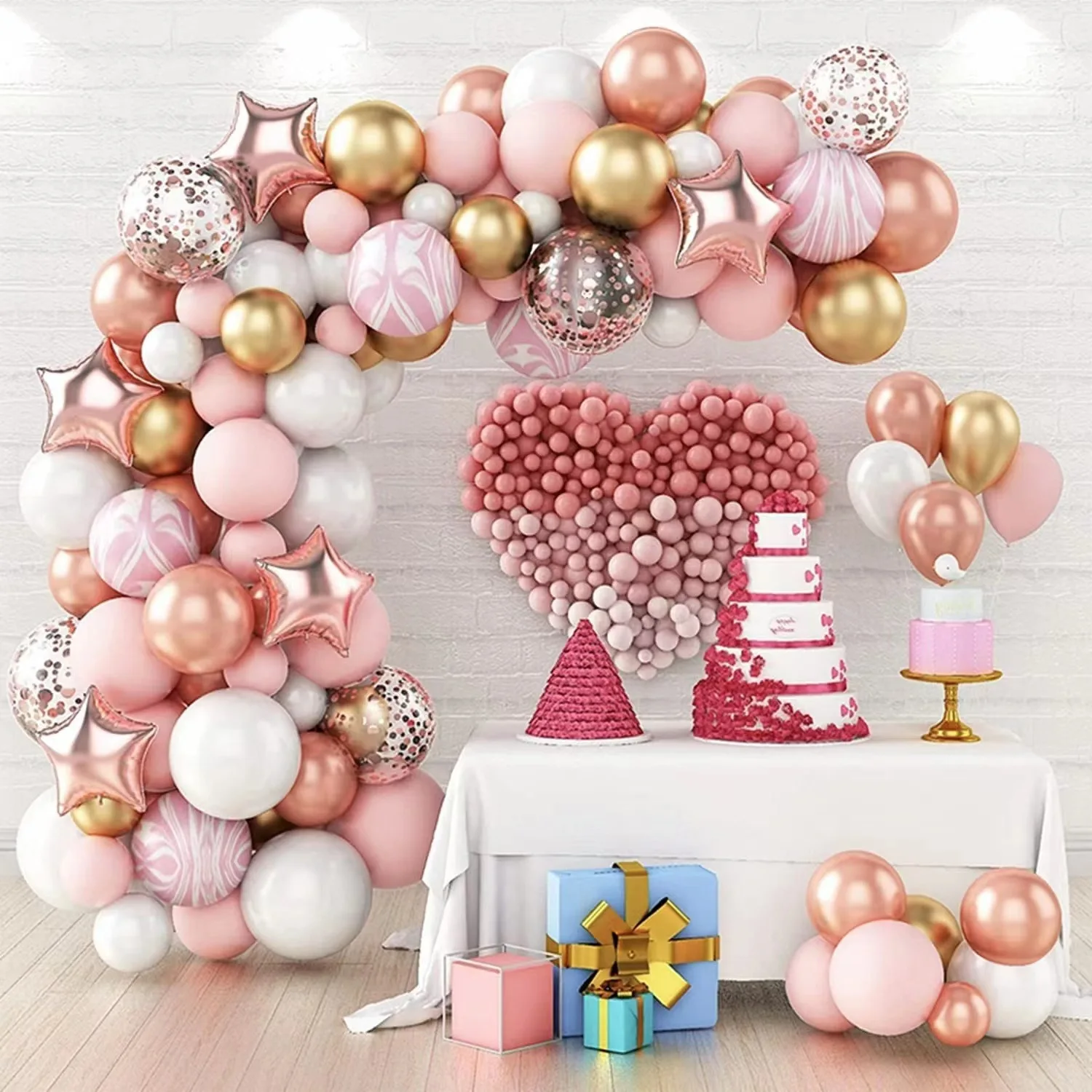 Ins style beautiful Macaron Balloon chain set Wedding Festival birthday party decoration balloon set