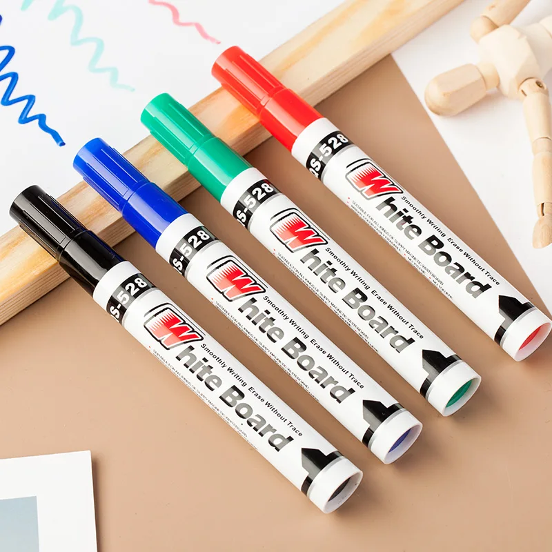 Best Selling 4 Colors Dry Erase Marker Pen Custom Logo Whiteboard Pen Assorted Colors Whiteboard Dry Erase Markers Pens