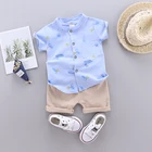 0 4 Year Old Clothing Supplier New Design Boutique Children's Wear 2021 Summer Cartoon Boy Shirt Shorts