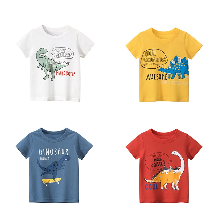 manufacturer Customized Kids T-Shirts 100% Cotton Kids Fashion T-Shirts Cartoon Printed Casual Kids T-Shirts