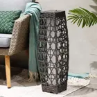Bamboo Light Outdoor IP65 Waterproof Wireless Decoration Bamboo Light Solar Powered Resin Wicker Standing Floor Lamp