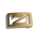 Design Belt Metal Belt Buckle Design Your Own Private Brand Name Gold Plating Letter Custom Logo Metal Belt Buckles