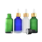 Glass Glassglassglass 30ml Glass Bottle With Glass Dropper 30ml Green Frosted Glass Bottle With Glass Dropper
