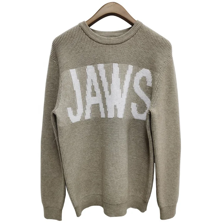 22% Nylon Knit Jacquard Sweater Men 