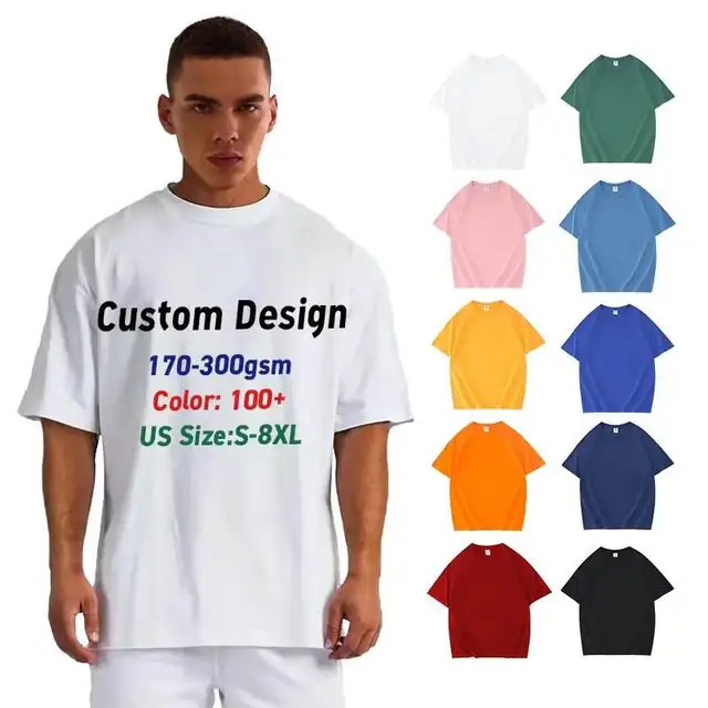 Custom Cotton Oversized Drop Shoulder Acid Wash Tshirt Heavyweight 300gsm T-Shirts Oversized Tee