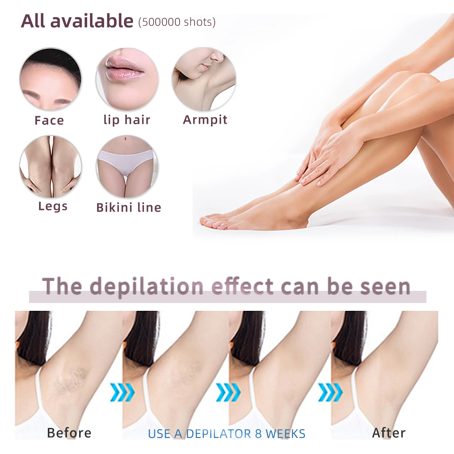 Mlay T8 Original Ice Cooling Painless Hair Removal Permanent Laser Hair Depilation Home Use IPL Hair Removal Device