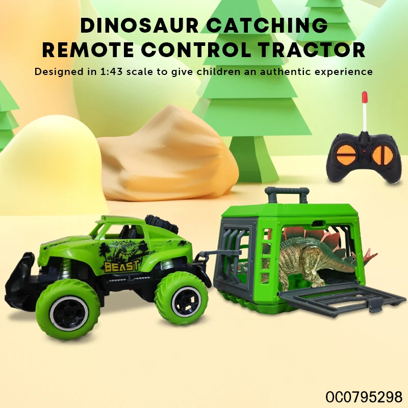New toys 2023 kids trucks 1 43 transport carrier car for kids with plastic dinosaur