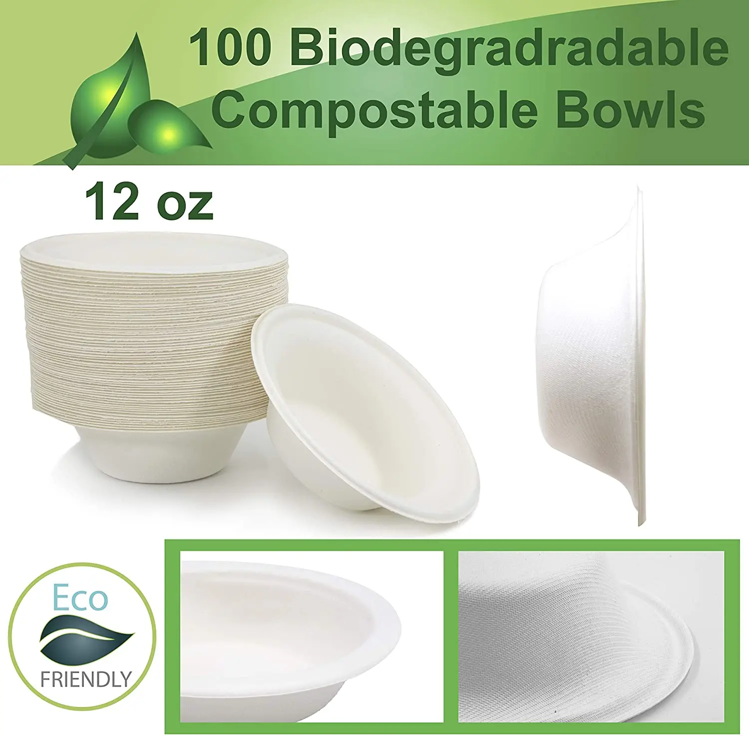 Ecological Custom Disposable Dinner Plates Biodegradable Corn Starch