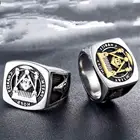 Titanium Ring Popular Masonic Logo Titanium Steel Ring Foreign Trade Jewelry Wholesale Lovers Ring