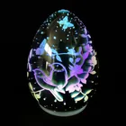 Decorated 3d Hand Easter Decoration Manufacture Decorated Artificial Big Led 3D Hand Blown Glass Easter Eggs For Sale