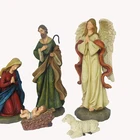 Family Holy Family And 3 Kings Inspirational Religious Christmas Resin Nativity Scene Set